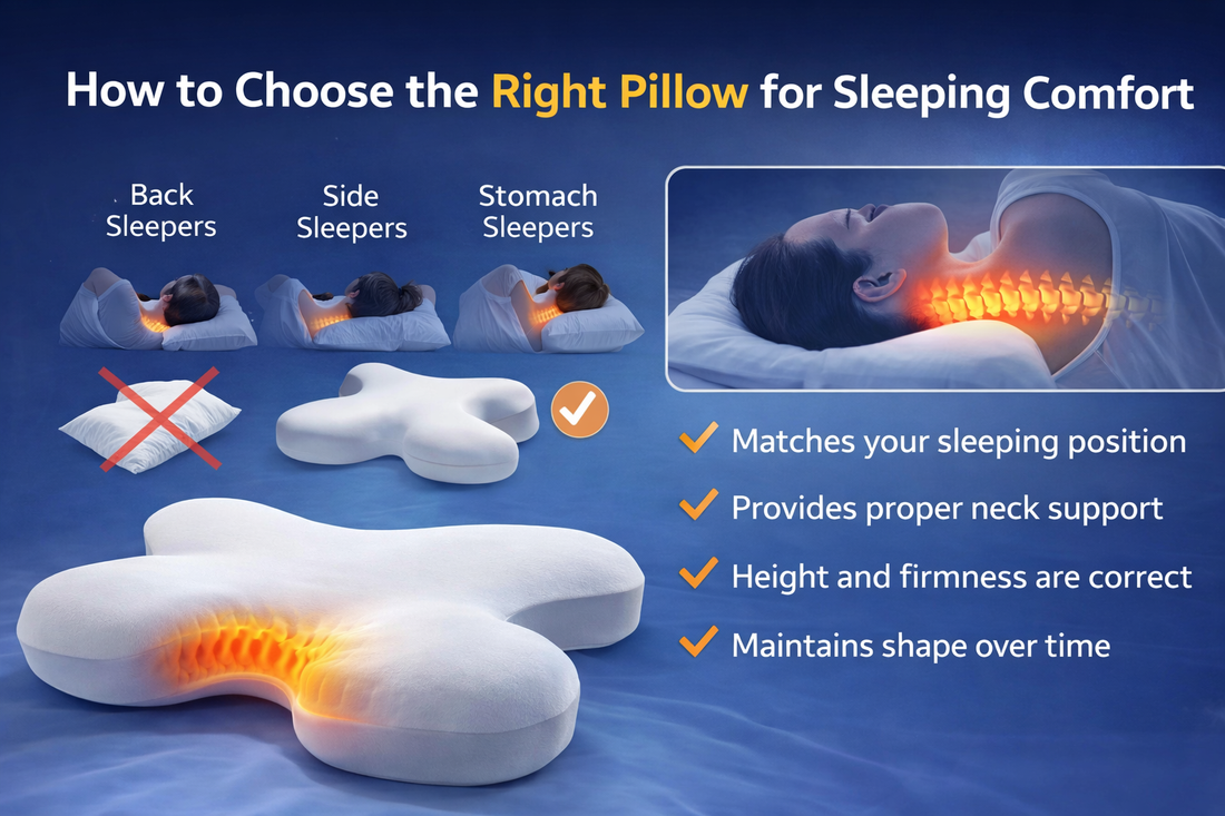 How to Choose the Right Pillow for Sleeping Comfort (Complete Guide)