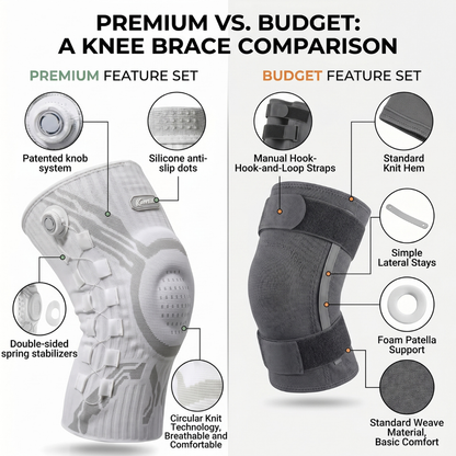 Recovero Pro-Athletic Knee Compression Sleeves — Pair
