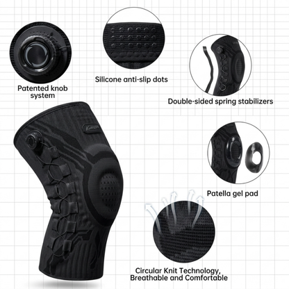 Recovero Pro-Athletic Knee Compression Sleeves — Pair