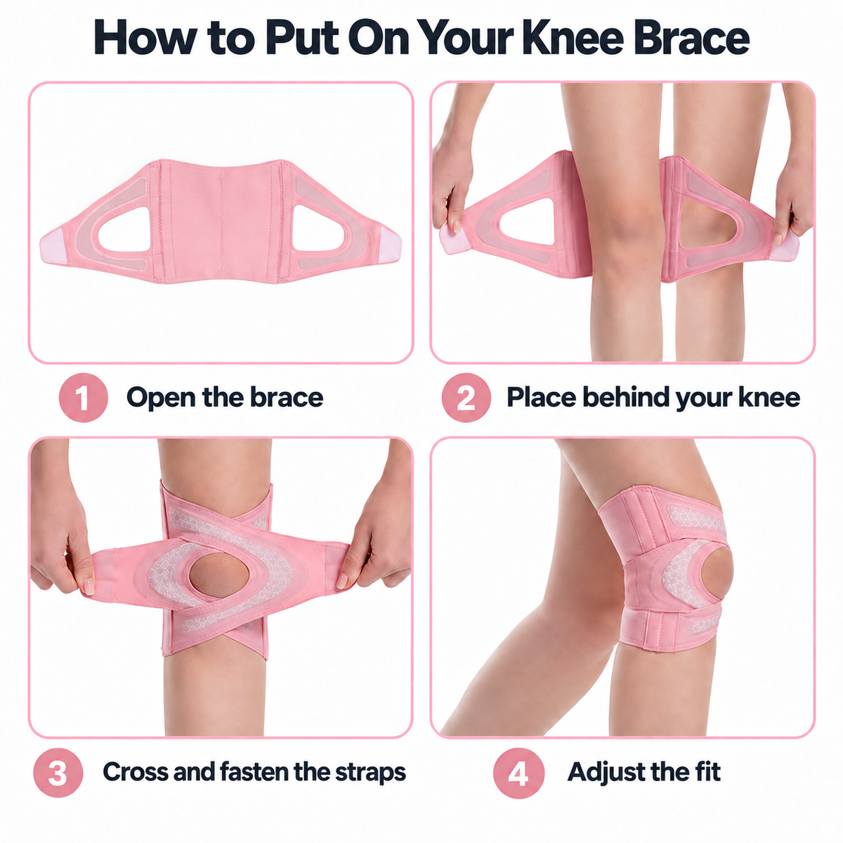How to put on your knee brace in four steps